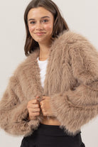 Nova Faux Fur Jacket-Jackets-Vixen Collection, Day Spa and Women's Boutique Located in Seattle, Washington