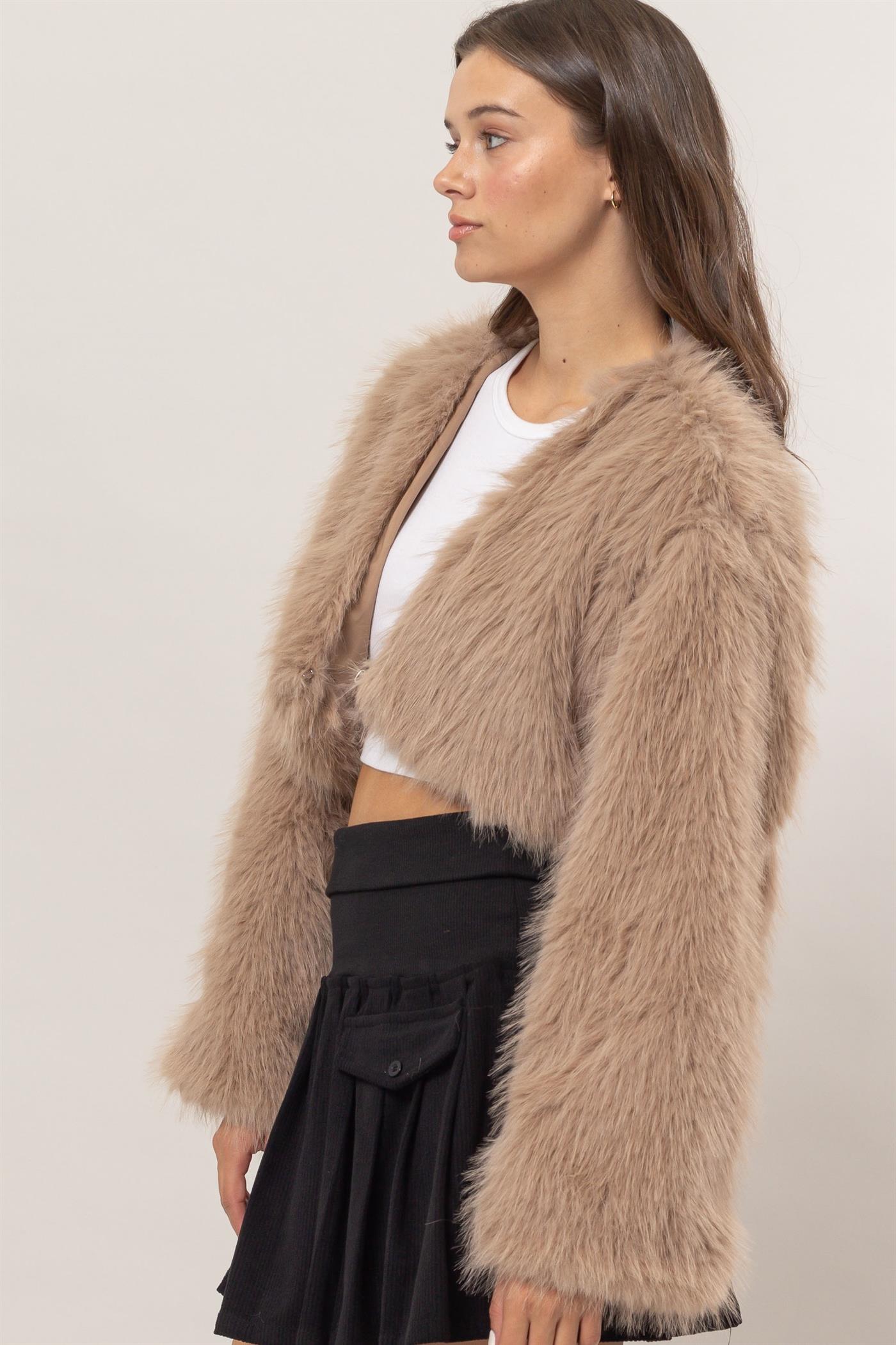 Nova Faux Fur Jacket-Jackets-Vixen Collection, Day Spa and Women's Boutique Located in Seattle, Washington