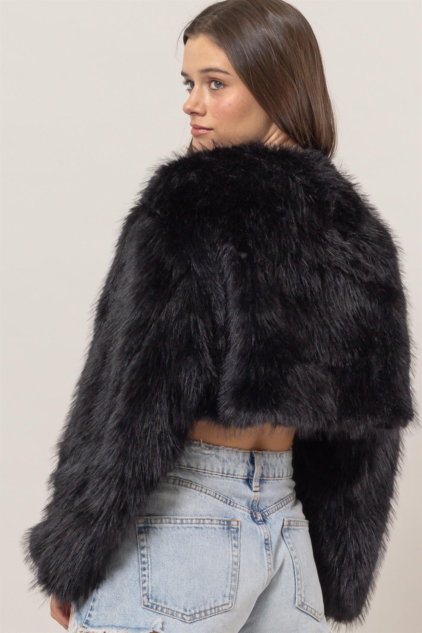 Nova Faux Fur Jacket-Jackets-Vixen Collection, Day Spa and Women's Boutique Located in Seattle, Washington