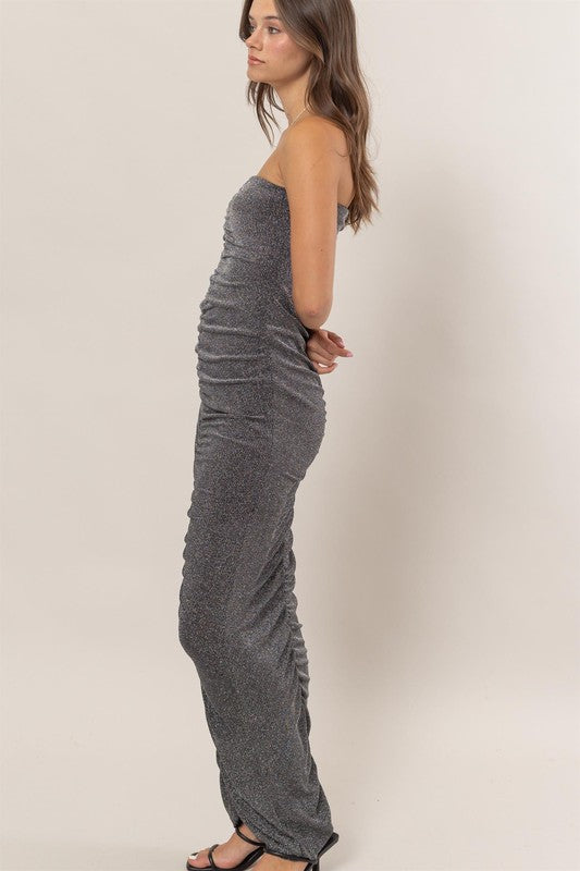 Women's Strapless Glitter Dress | Vixen Collection | Seattle, WA Silver / Small Women's Strapless Glitter Dress | Vixen Collection | Seattle, WA Silver / Small