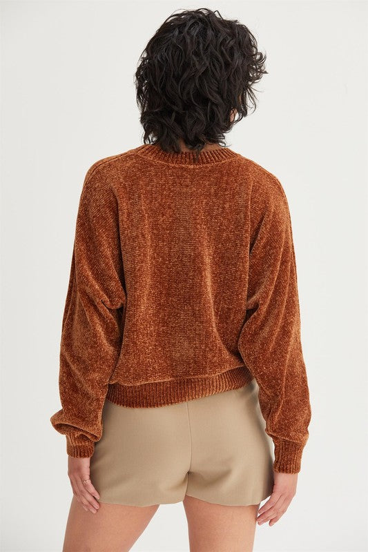 Drea Chenille Sweater-Sweaters-Vixen Collection, Day Spa and Women's Boutique Located in Seattle, Washington