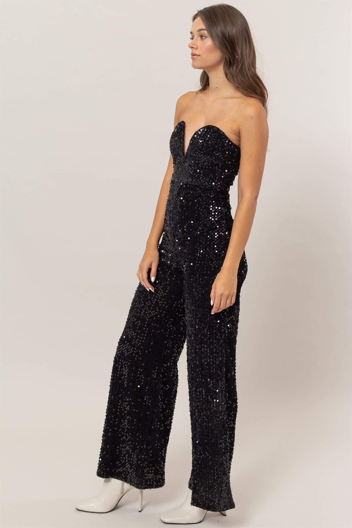 Leila Strapless Jumpsuit-Jumpsuits-Vixen Collection, Day Spa and Women's Boutique Located in Seattle, Washington