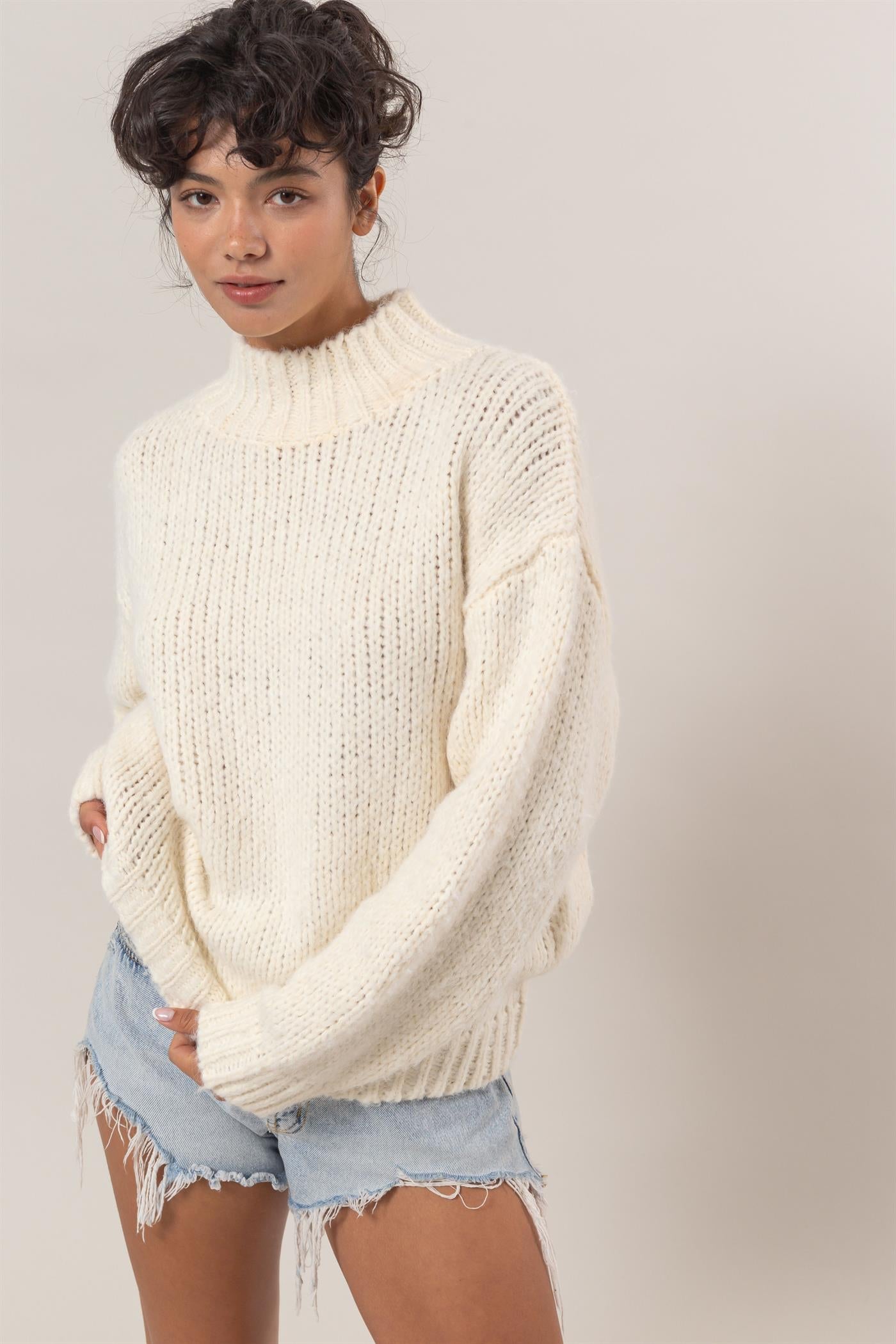 Mavis Oversized Sweater-Sweaters-Vixen Collection, Day Spa and Women's Boutique Located in Seattle, Washington