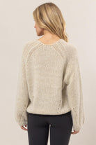 Melange Knit Pullover-Sweaters-Vixen Collection, Day Spa and Women's Boutique Located in Seattle, Washington