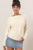 Moana Boat Neck Sweater-Sweaters-Vixen Collection, Day Spa and Women's Boutique Located in Seattle, Washington