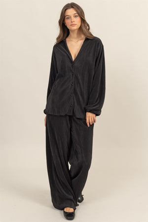 Dark Noir Two-Piece-Loungewear Set-Vixen Collection, Day Spa and Women's Boutique Located in Seattle, Washington