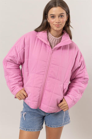 Holly Quilted Puffer Jacket-Puffer Jackets-Vixen Collection, Day Spa and Women's Boutique Located in Seattle, Washington