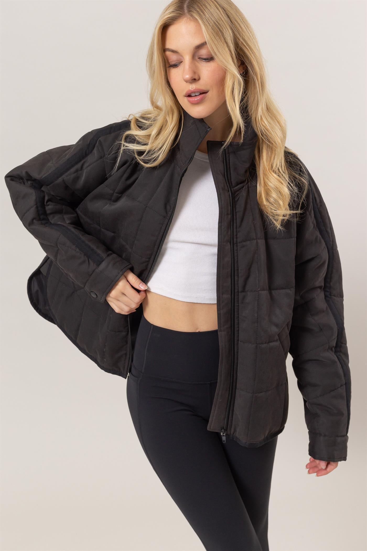 Holly Quilted Puffer Jacket-Jackets-Vixen Collection, Day Spa and Women's Boutique Located in Seattle, Washington