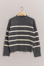 San Louis Striped Sweater-Sweaters-Vixen Collection, Day Spa and Women's Boutique Located in Seattle, Washington