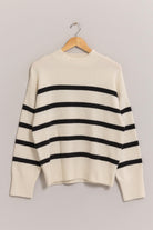 San Louis Striped Sweater-Sweaters-Vixen Collection, Day Spa and Women's Boutique Located in Seattle, Washington