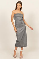 Front View. Starlit Allure Tube Midi-Dresses-Vixen Collection, Day Spa and Women's Boutique Located in Seattle, Washington