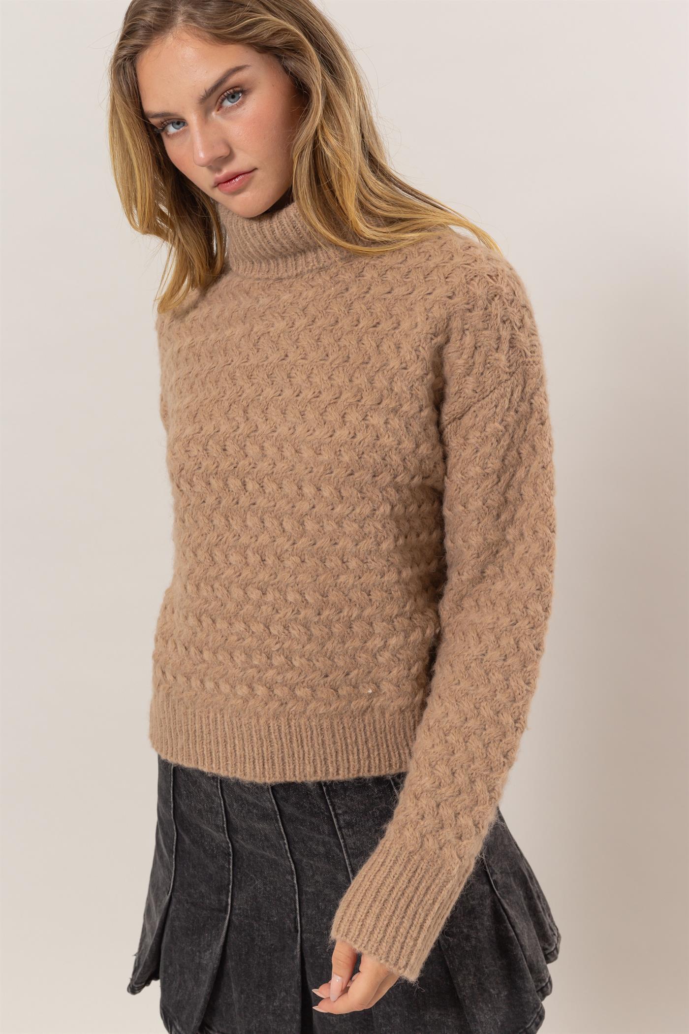 Masie Turtleneck Sweater-Sweaters-Vixen Collection, Day Spa and Women's Boutique Located in Seattle, Washington