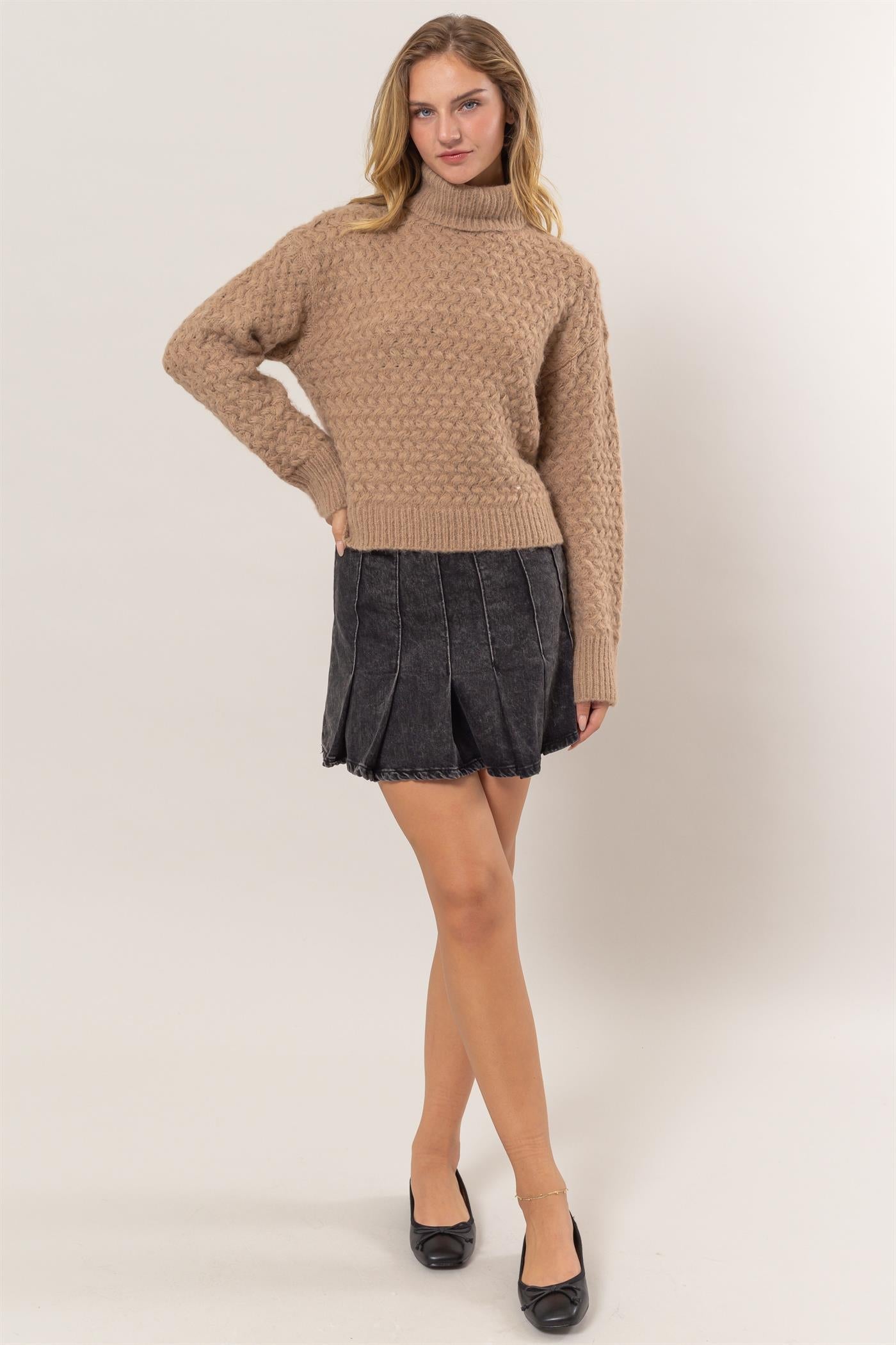 Masie Turtleneck Sweater-Sweaters-Vixen Collection, Day Spa and Women's Boutique Located in Seattle, Washington