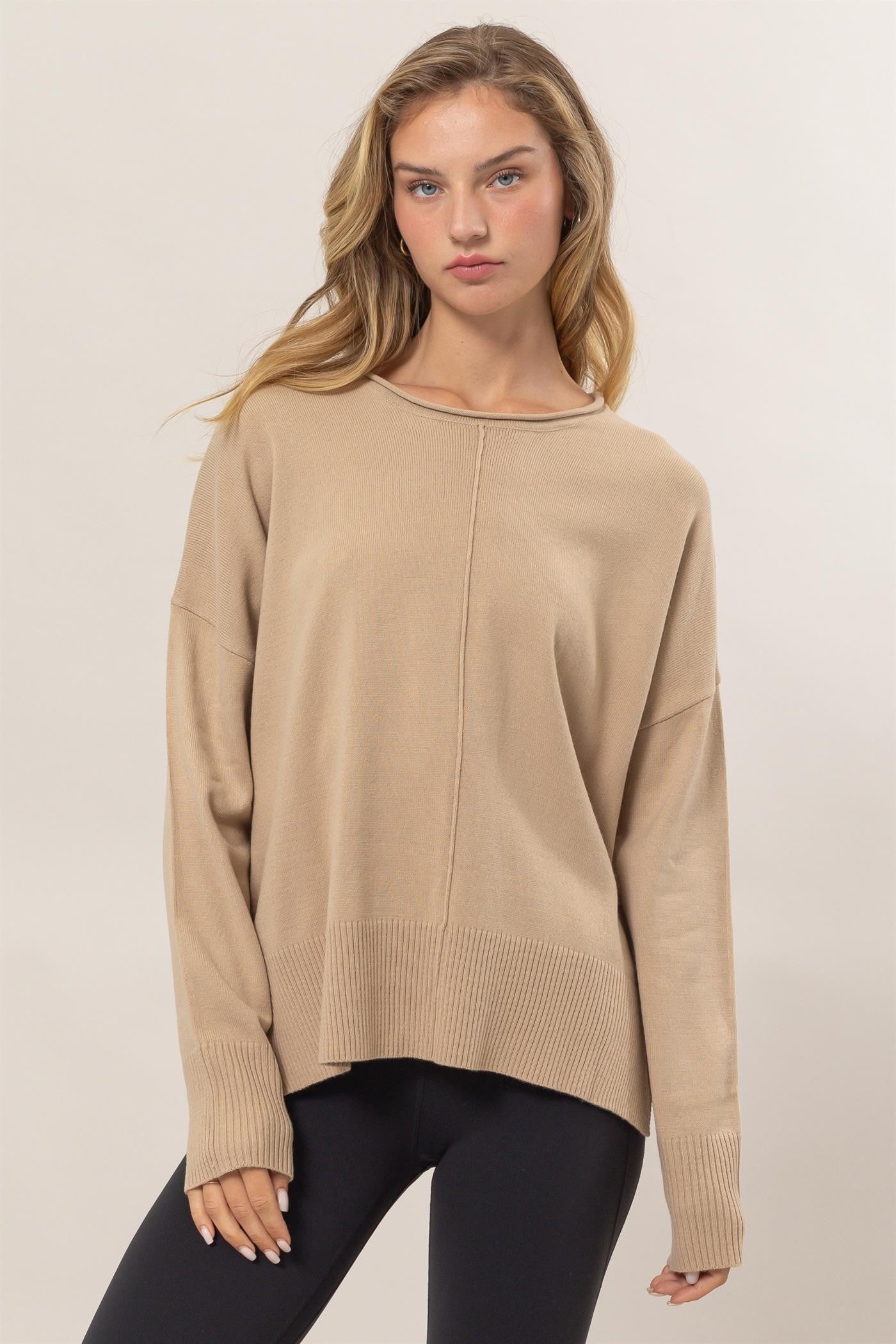 Warm Stride Ribbed Pullover-Sweaters-Vixen Collection, Day Spa and Women's Boutique Located in Seattle, Washington