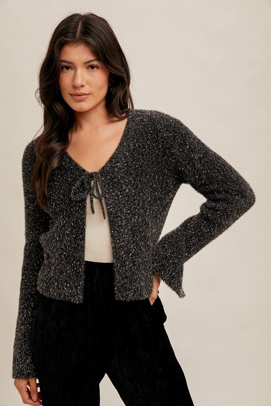 Sweet Nothing Eyelash Cardigan-Sweaters-Vixen Collection, Day Spa and Women's Boutique Located in Seattle, Washington