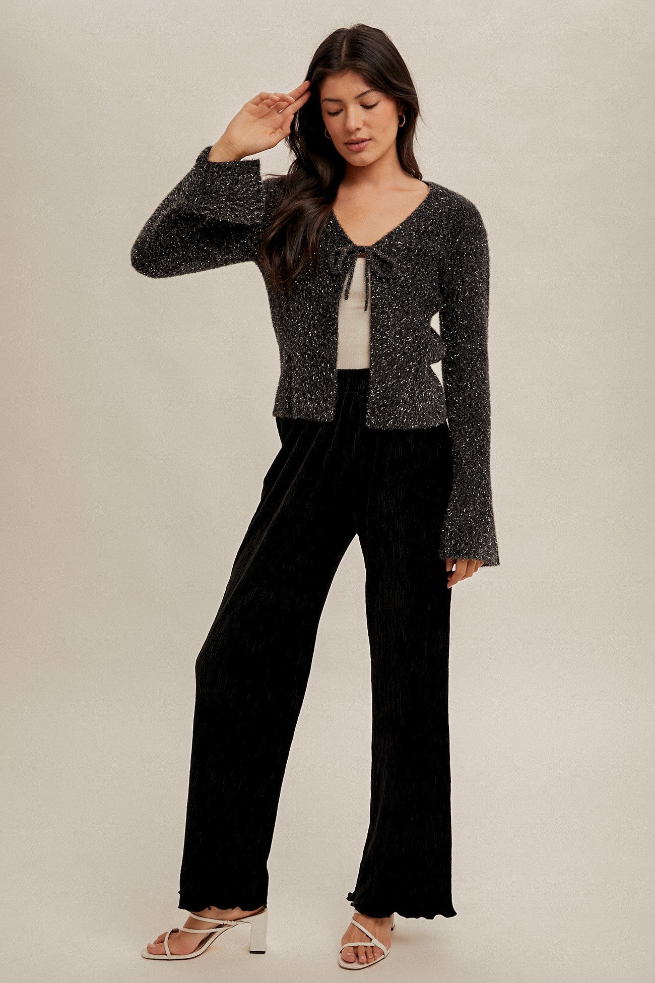 Sweet Nothing Eyelash Cardigan-Sweaters-Vixen Collection, Day Spa and Women's Boutique Located in Seattle, Washington