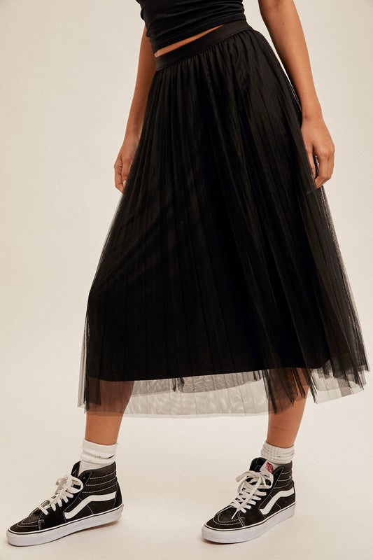 Ballerina Midi Skirt-Skirts-Vixen Collection, Day Spa and Women's Boutique Located in Seattle, Washington