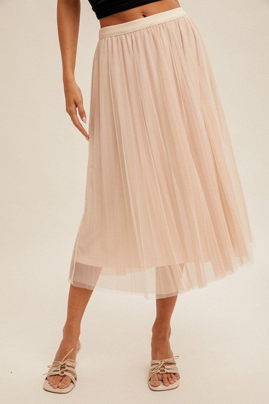 Ballerina Midi Skirt-Skirts-Vixen Collection, Day Spa and Women's Boutique Located in Seattle, Washington