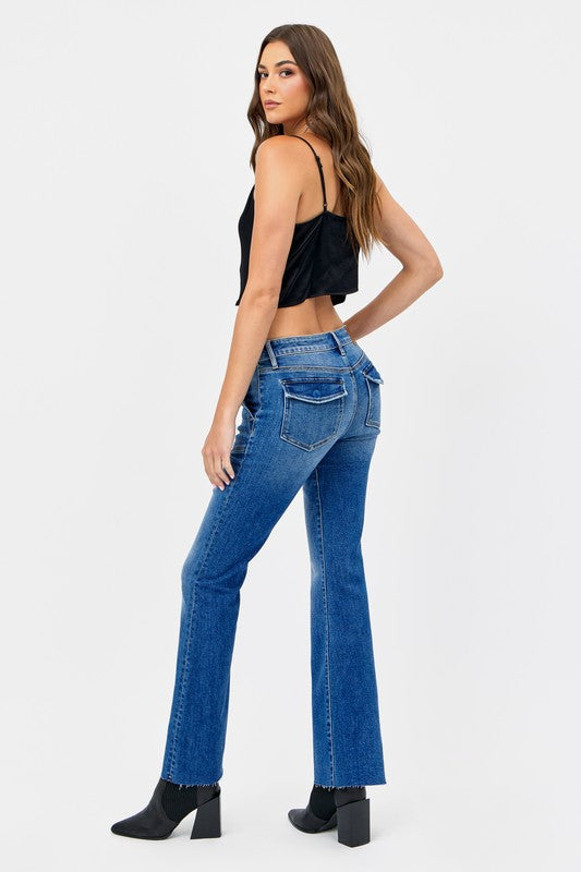 Happi Flare Jeans w/ Patch Pockets-Denim-Vixen Collection, Day Spa and Women's Boutique Located in Seattle, Washington