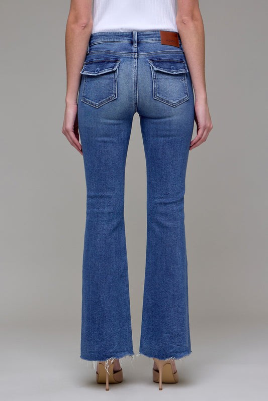 Happi Flare Jeans w/ Patch Pockets-Denim-Vixen Collection, Day Spa and Women's Boutique Located in Seattle, Washington