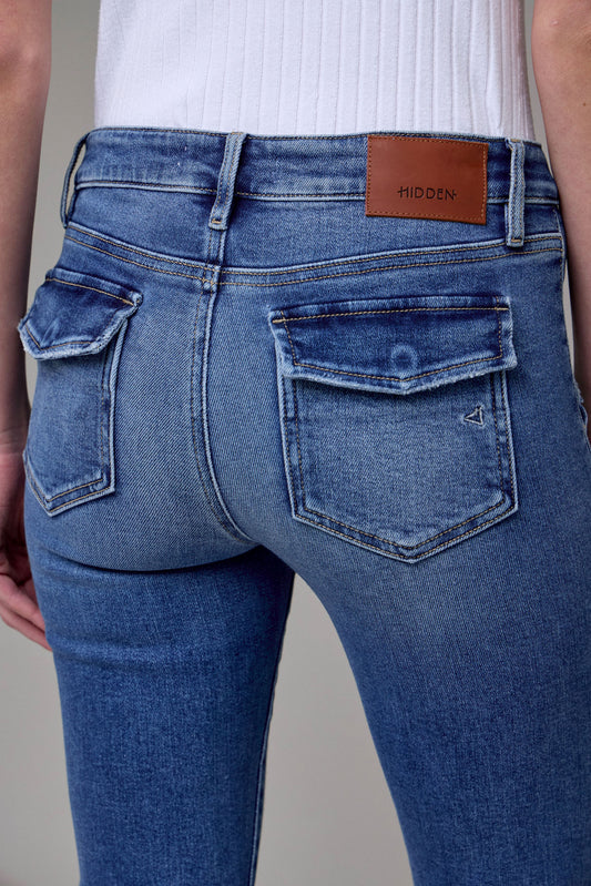 Happi Flare Jeans w/ Patch Pockets-Denim-Vixen Collection, Day Spa and Women's Boutique Located in Seattle, Washington