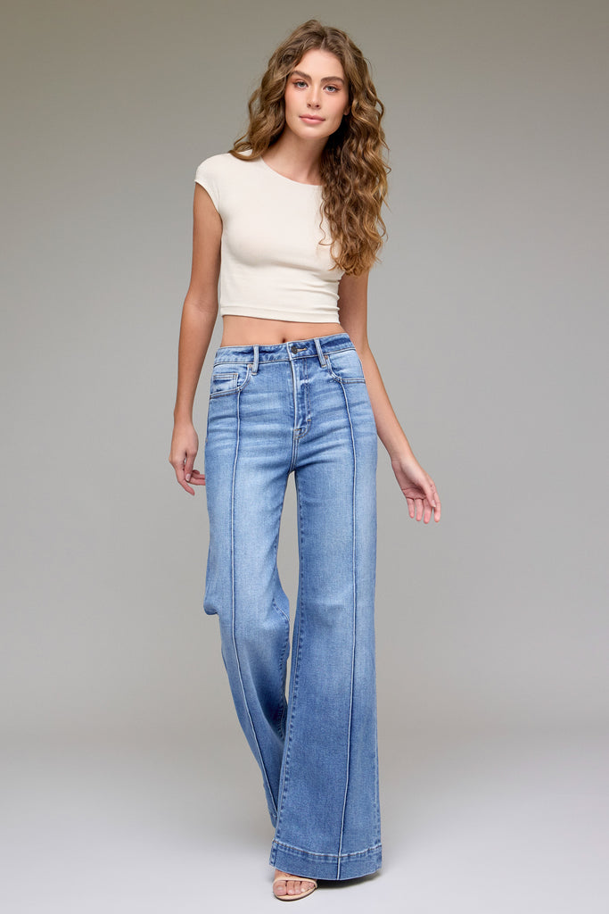 Happi Pintuck Flare Jeans-Denim-Vixen Collection, Day Spa and Women's Boutique Located in Seattle, Washington