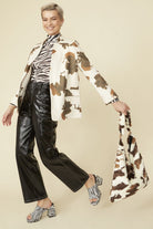 Faux Suede Cowhide Jacket-Blazers-Vixen Collection, Day Spa and Women's Boutique Located in Seattle, Washington