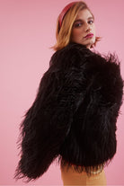 Mongolian Fur Knitted Jacket-Jackets-Vixen Collection, Day Spa and Women's Boutique Located in Seattle, Washington