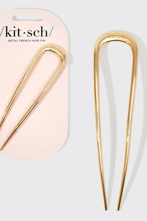 Metal French Hair Pin-Hair Accessories-Vixen Collection, Day Spa and Women's Boutique Located in Seattle, Washington