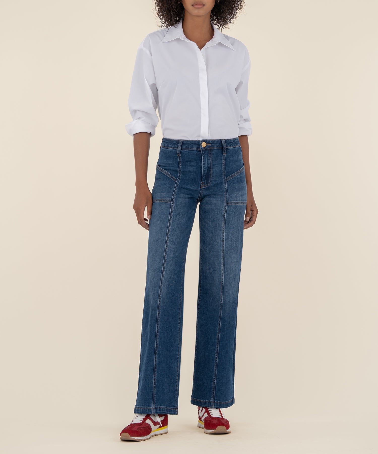 KUT Jean High Rise Wide Pant-Denim-Vixen Collection, Day Spa and Women's Boutique Located in Seattle, Washington