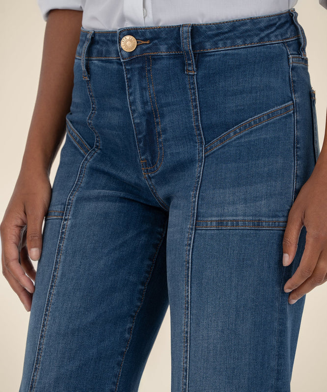 KUT Jean High Rise Wide Pant-Denim-Vixen Collection, Day Spa and Women's Boutique Located in Seattle, Washington