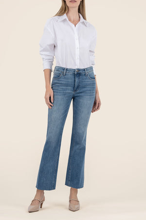 KUT Kelsey Raw Hem Kick Flare Jeans-Denim-Vixen Collection, Day Spa and Women's Boutique Located in Seattle, Washington