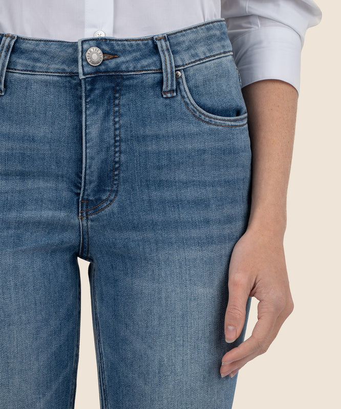 KUT Kelsey Raw Hem Kick Flare Jeans-Denim-Vixen Collection, Day Spa and Women's Boutique Located in Seattle, Washington