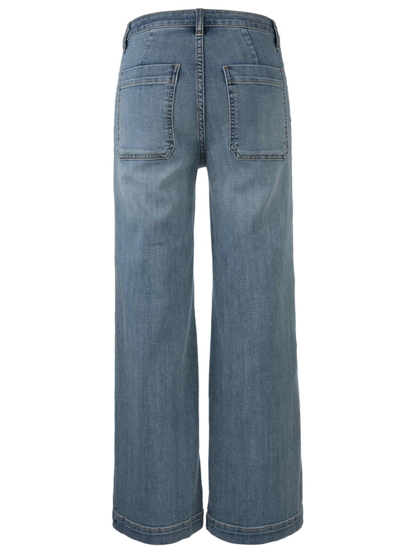 KUT Meg High Rise Wide Leg Patch Pockets Jeans-Denim-Vixen Collection, Day Spa and Women's Boutique Located in Seattle, Washington
