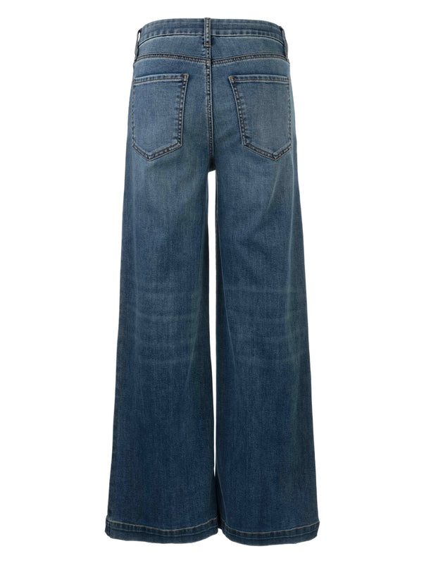 KUT Meg High Rise Wide Leg Patch Pocket Jeans-Denim-Vixen Collection, Day Spa and Women's Boutique Located in Seattle, Washington