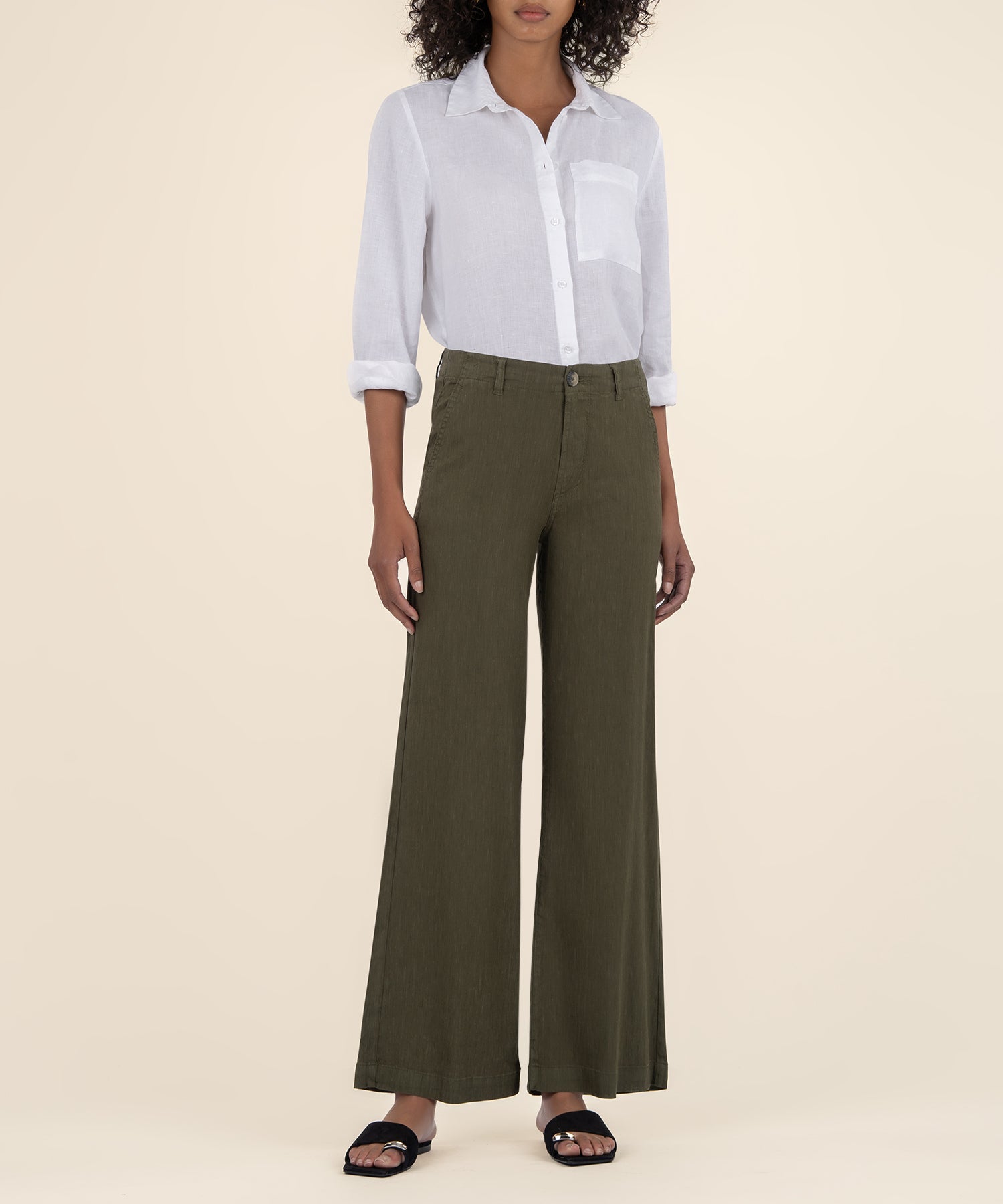 Kut From The Kloth Colored Mid Rise Trousers | Vixen Collection