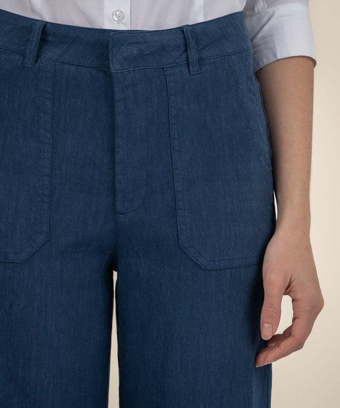 KUT Topaz Linen Wide Leg Pants-Pants-Vixen Collection, Day Spa and Women's Boutique Located in Seattle, Washington