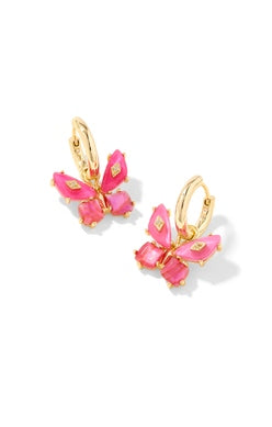 Bianca Butterfly Huggie Earrings-Earrings-Vixen Collection, Day Spa and Women's Boutique Located in Seattle, Washington