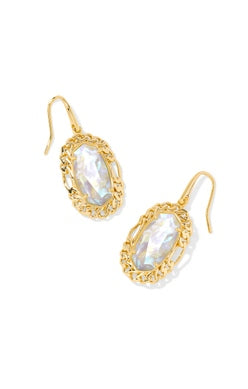Dani Figaro Frame Drop Earrings-Earrings-Vixen Collection, Day Spa and Women's Boutique Located in Seattle, Washington