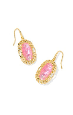 Dani Figaro Frame Drop Earrings-Earrings-Vixen Collection, Day Spa and Women's Boutique Located in Seattle, Washington