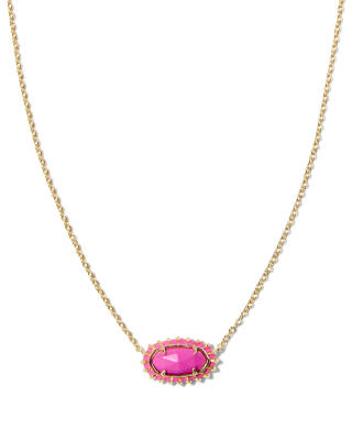 Elisa Color Burst Frame Short Pendant Necklace-Necklaces-Vixen Collection, Day Spa and Women's Boutique Located in Seattle, Washington