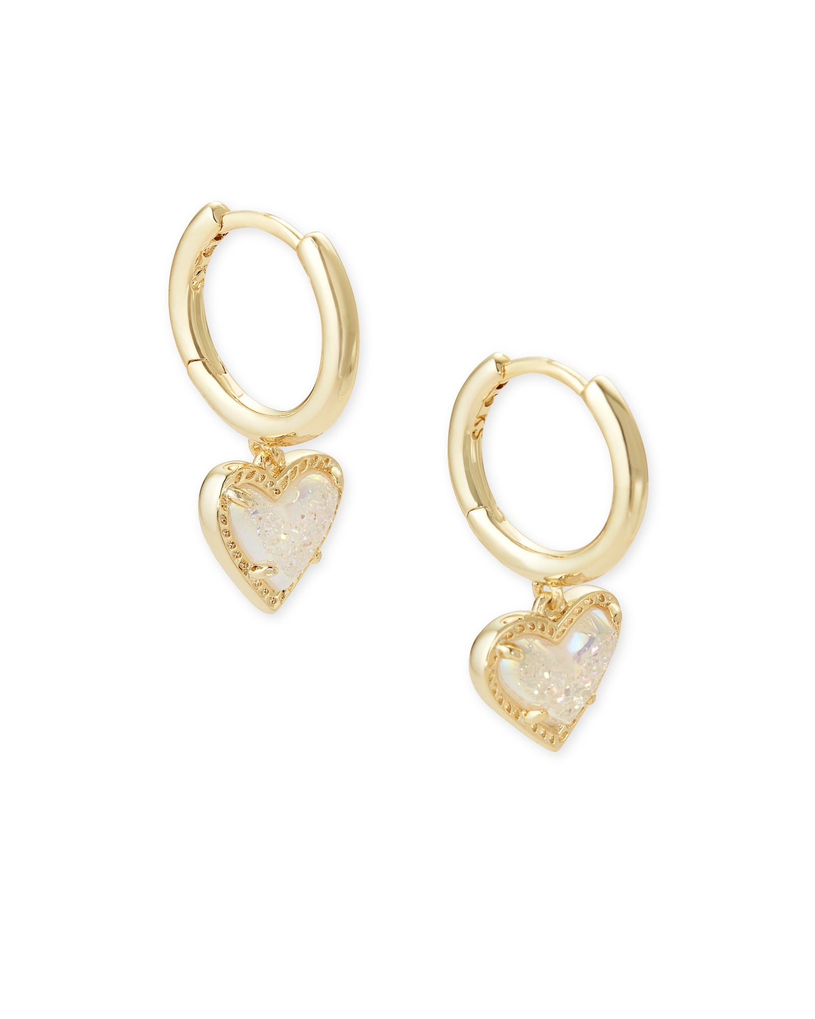 Ari Heart Huggie Earrings-Earrings-Vixen Collection, Day Spa and Women's Boutique Located in Seattle, Washington