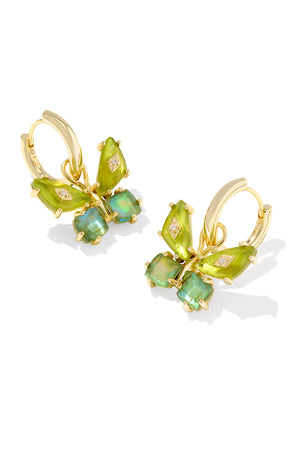 Bianca Butterfly Huggie Earrings-Earrings-Vixen Collection, Day Spa and Women's Boutique Located in Seattle, Washington