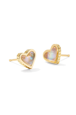 Framed Ari Heart Stud Earrings-Earrings-Vixen Collection, Day Spa and Women's Boutique Located in Seattle, Washington