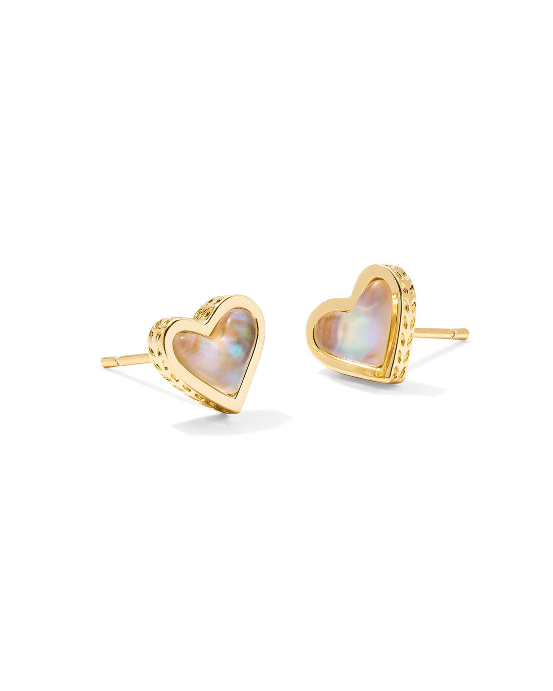 Framed Ari Heart Stud Earrings-Earrings-Vixen Collection, Day Spa and Women's Boutique Located in Seattle, Washington
