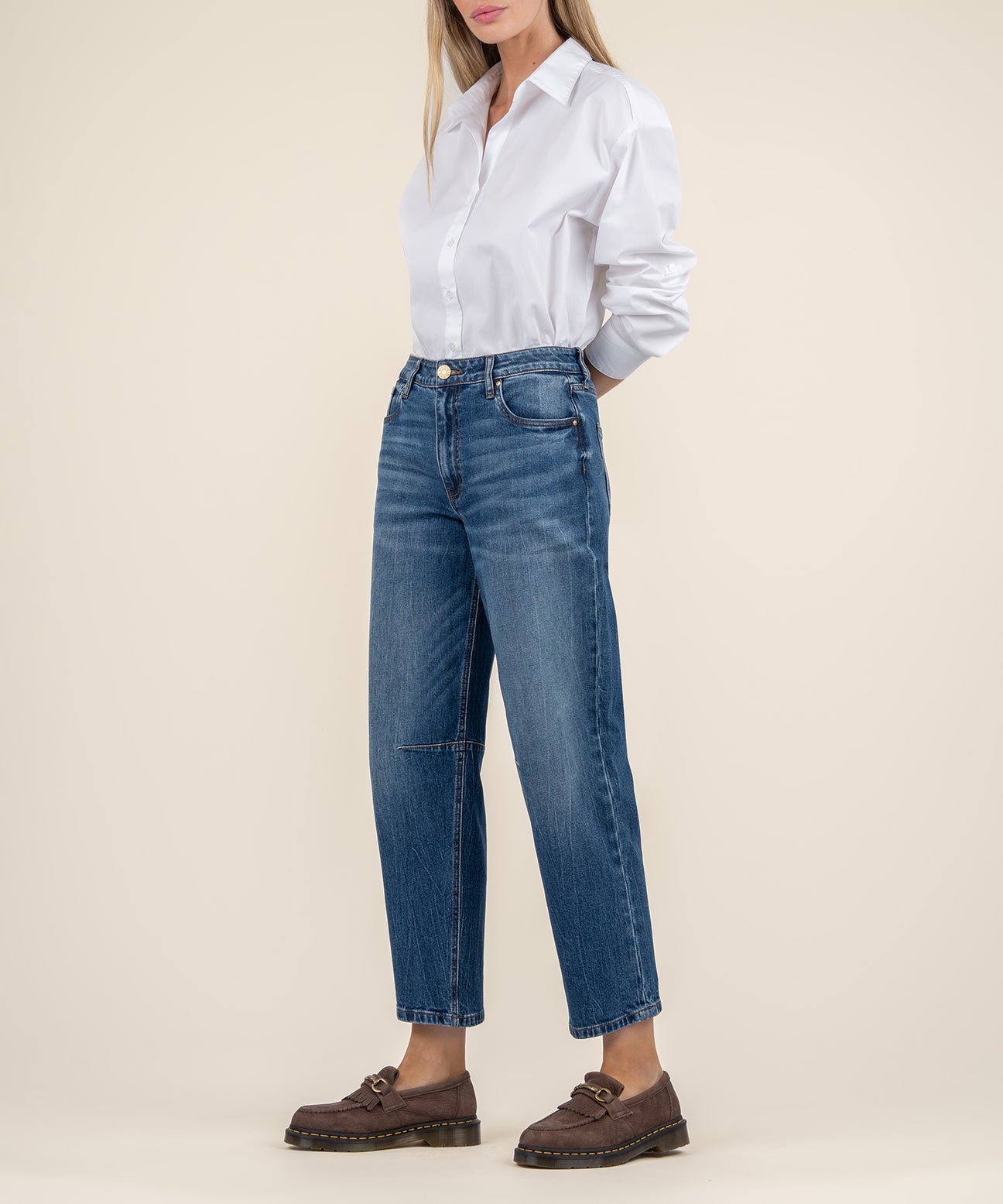 KUT Ashley High Rise Slouchy Barrel Leg-Denim-Vixen Collection, Day Spa and Women's Boutique Located in Seattle, Washington