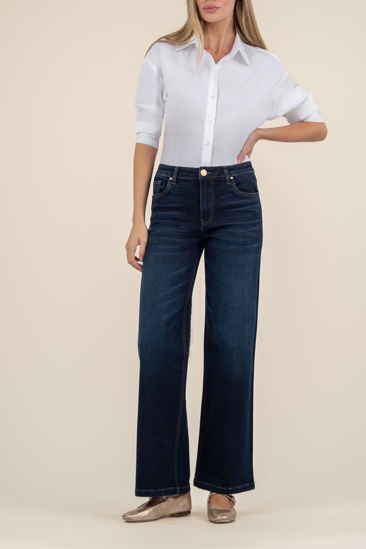 KUT High Rise Wide Leg Clean Hem-Denim-Vixen Collection, Day Spa and Women's Boutique Located in Seattle, Washington