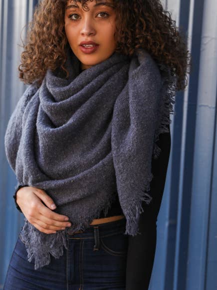 Cozy Mohair Blanket Scarf-Scarves-Vixen Collection, Day Spa and Women's Boutique Located in Seattle, Washington