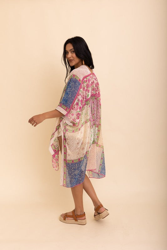 Aurelia Burnout Kimono-Kimonos-Vixen Collection, Day Spa and Women's Boutique Located in Seattle, Washington