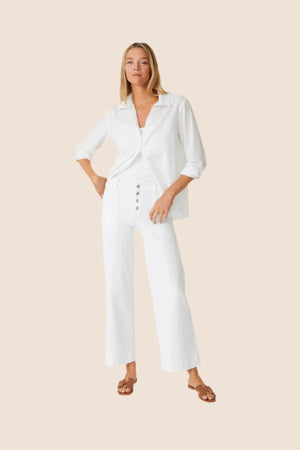 Camille Exposed Button Wide Leg-Pants-Vixen Collection, Day Spa and Women's Boutique Located in Seattle, Washington